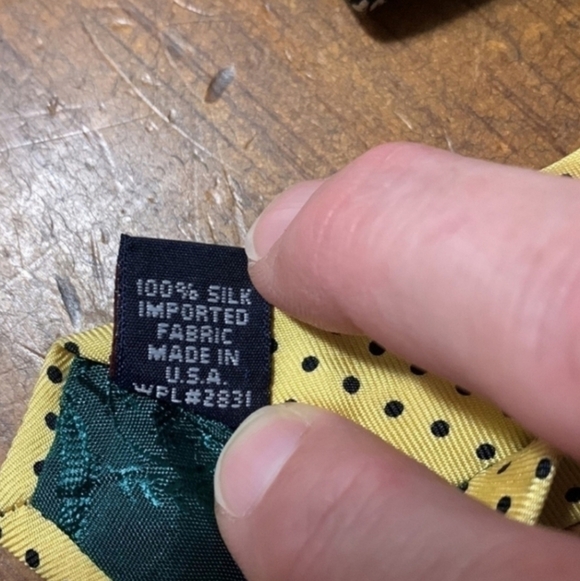 Tommy Hilfiger Yellow & Blue Tie, 100% Silk, NWOT - Picture 3 of 3